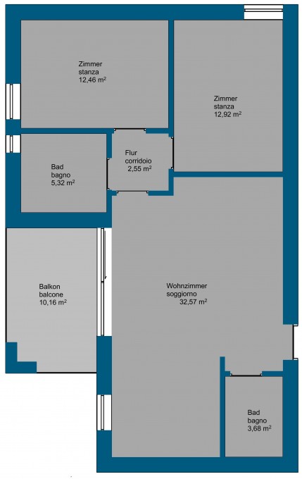 Leifers: neue 3-Zimmer Wohnung in zentraler Lage!