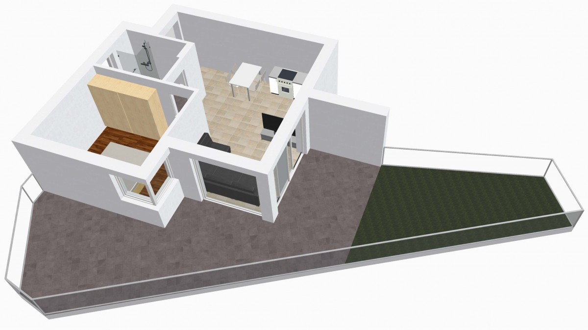 Neue 2-Zimmer Wohnung mit Garten und Terrasse