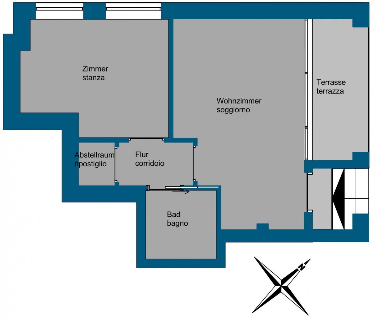 Bozen - Sanierte 2-Zimmer Wohnung mit Terrasse in Gries!