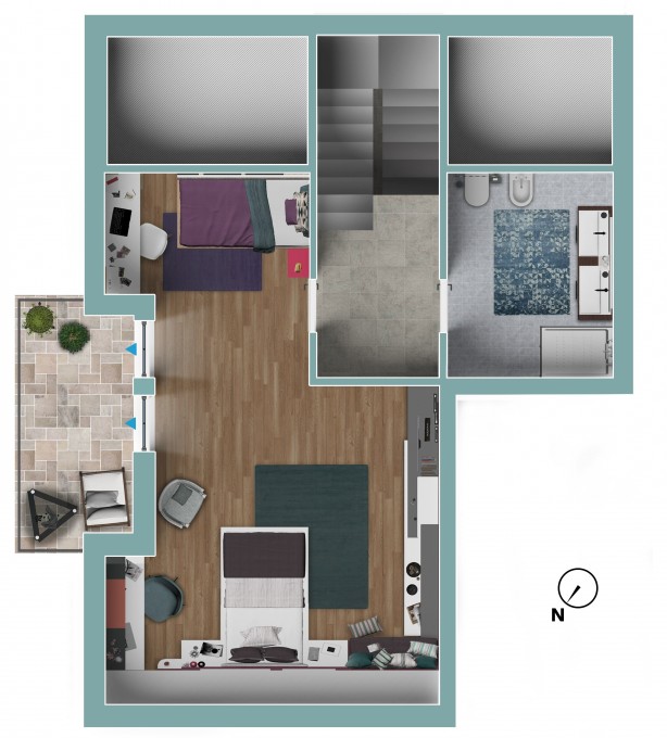 Neubau: 3-Zimmer Duplexwohnung mit Terrasse