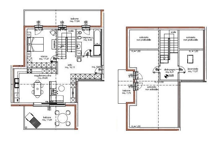Neue Vier-Zimmer-Wohnung auf zwei Ebenen