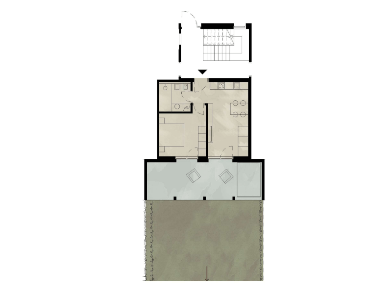 Neu: Riffian 2-Zimmerwohnung mit großem Garten zum Verkauf C12