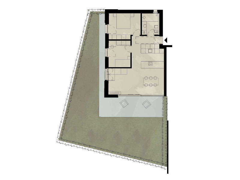 Neubau in Riffian: 3 Zimmerwohnung mit Garten B10