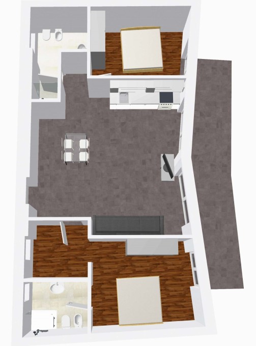 Bozen - Neubau im Zentrum: 3-Zimmer Wohnung mit Terrasse im 4. Stock!