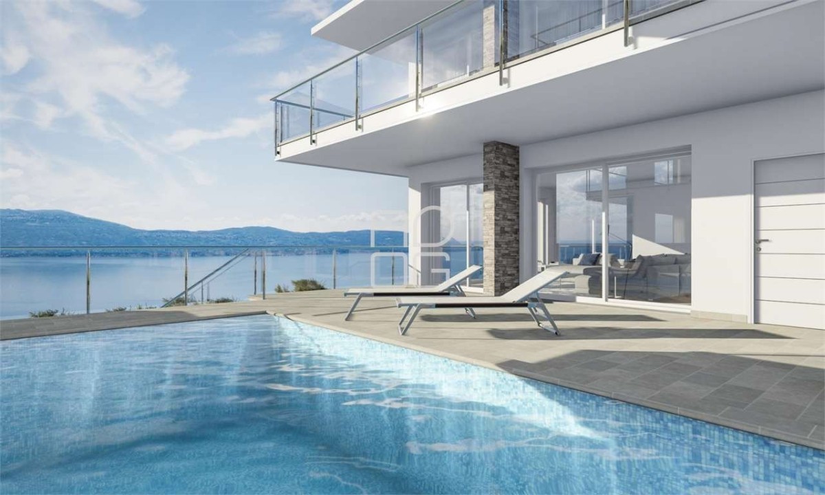 Nuova villa di design con piscina e vista lago 