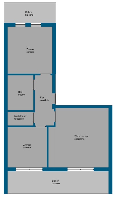 2- oder 3-Zimmer Wohnung in zentraler Lage