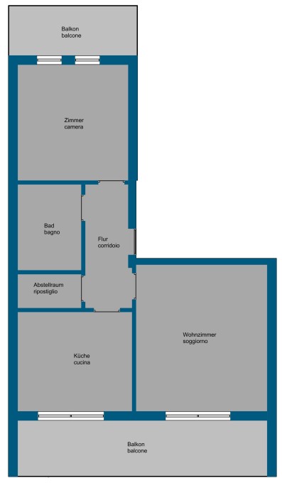 2- oder 3-Zimmer Wohnung in zentraler Lage