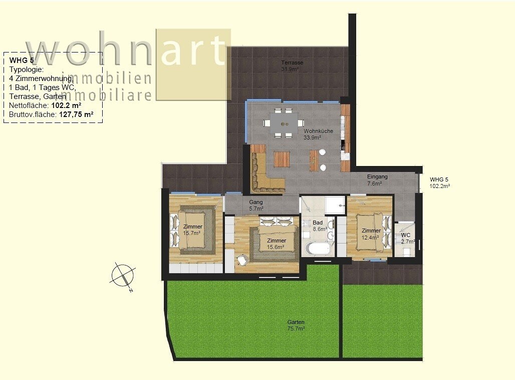 Geräumige Wohnung mit 3 Schlafzimmern in Montan - Perfektes Zuhause für die ganze Familie!