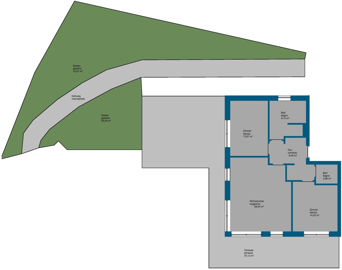 Villnöss: Neue 3-Zimmer Wohnung mit Terrasse und Garten!