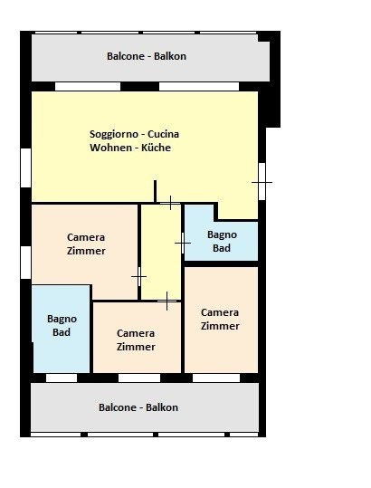 Neue Wohnung im Obergeschoss mit vier Zimmern