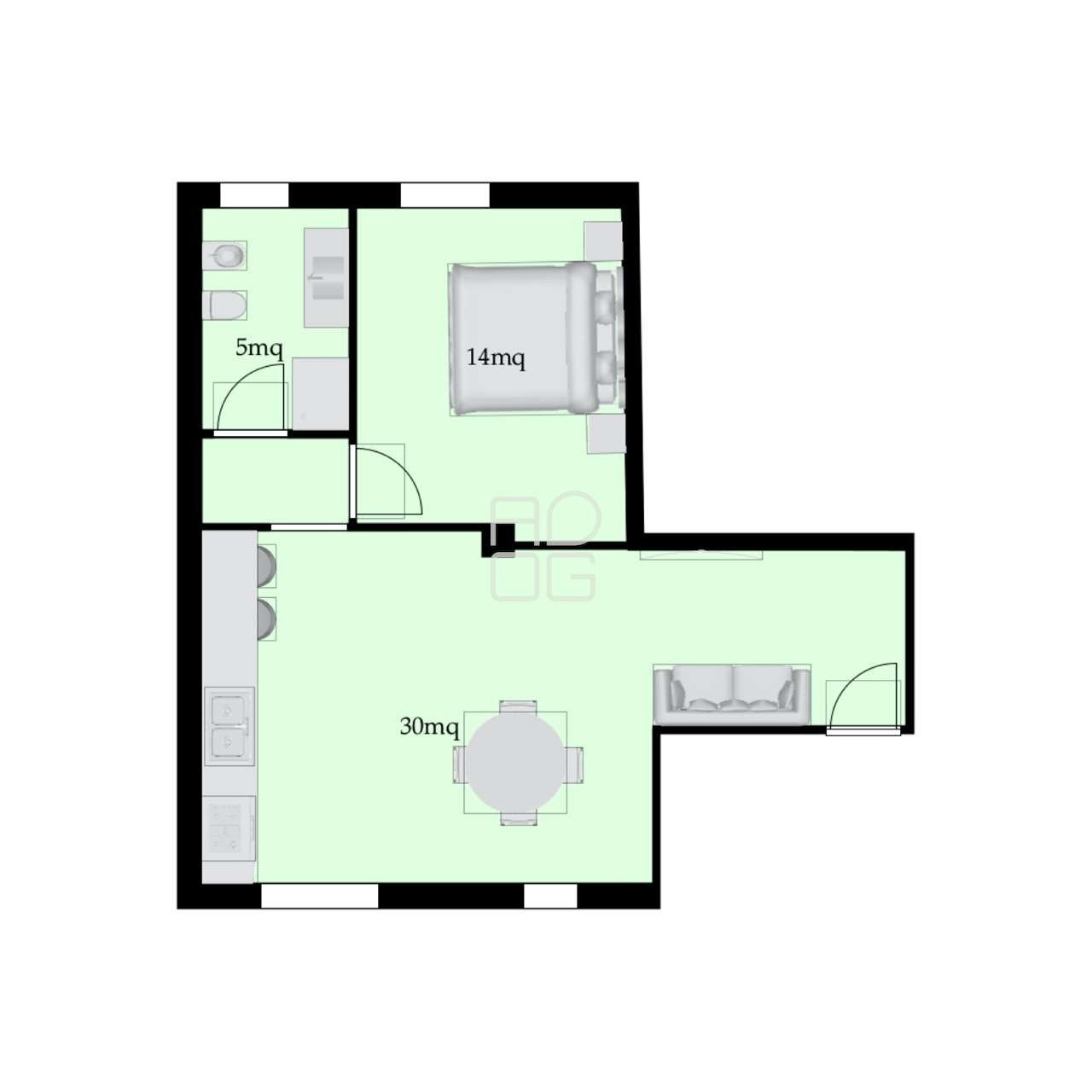 Zwei-Zimmer-Wohnung in kernsaniertem Wohnhaus