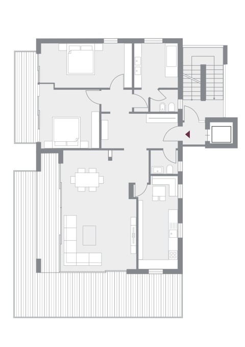 Moderne und lichterfüllte 3 - Zimmerwohnung mit sonniger Terrasse