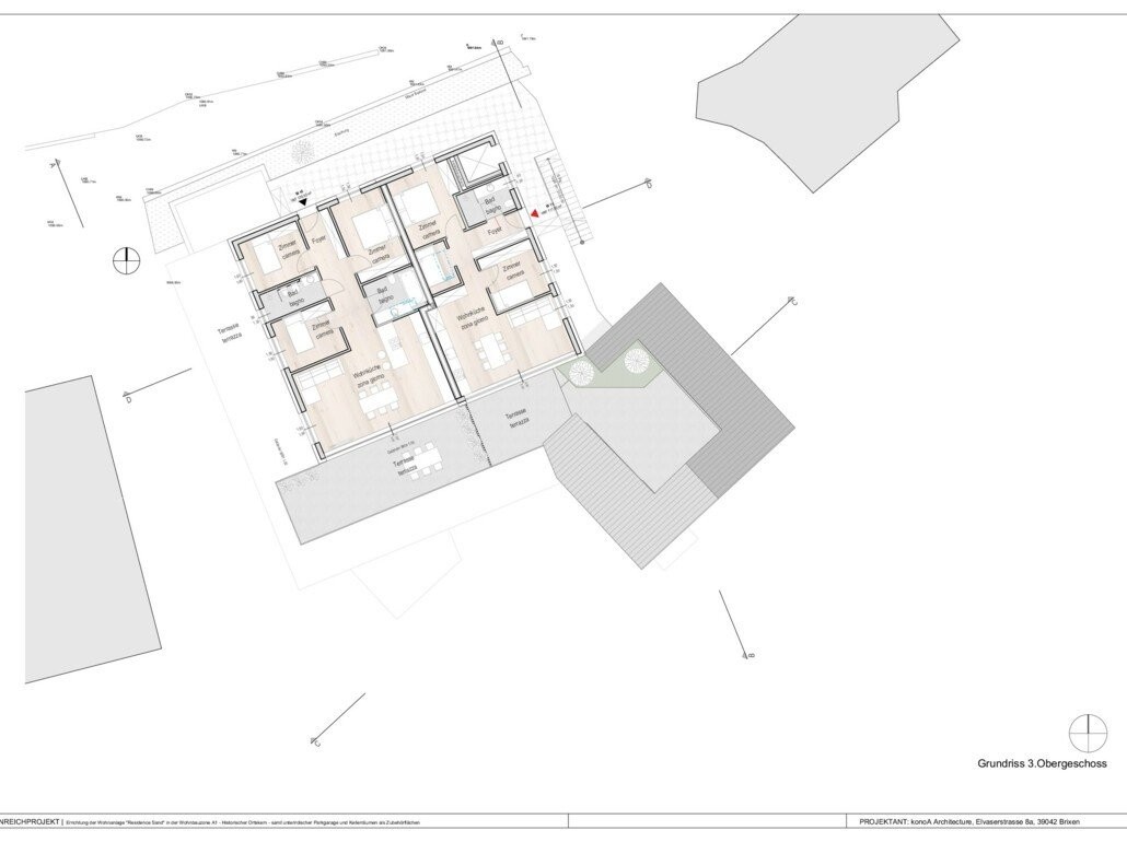 W11: Nuovo attico trilocale con terrazza e giardino sul tetto, ultimo piano