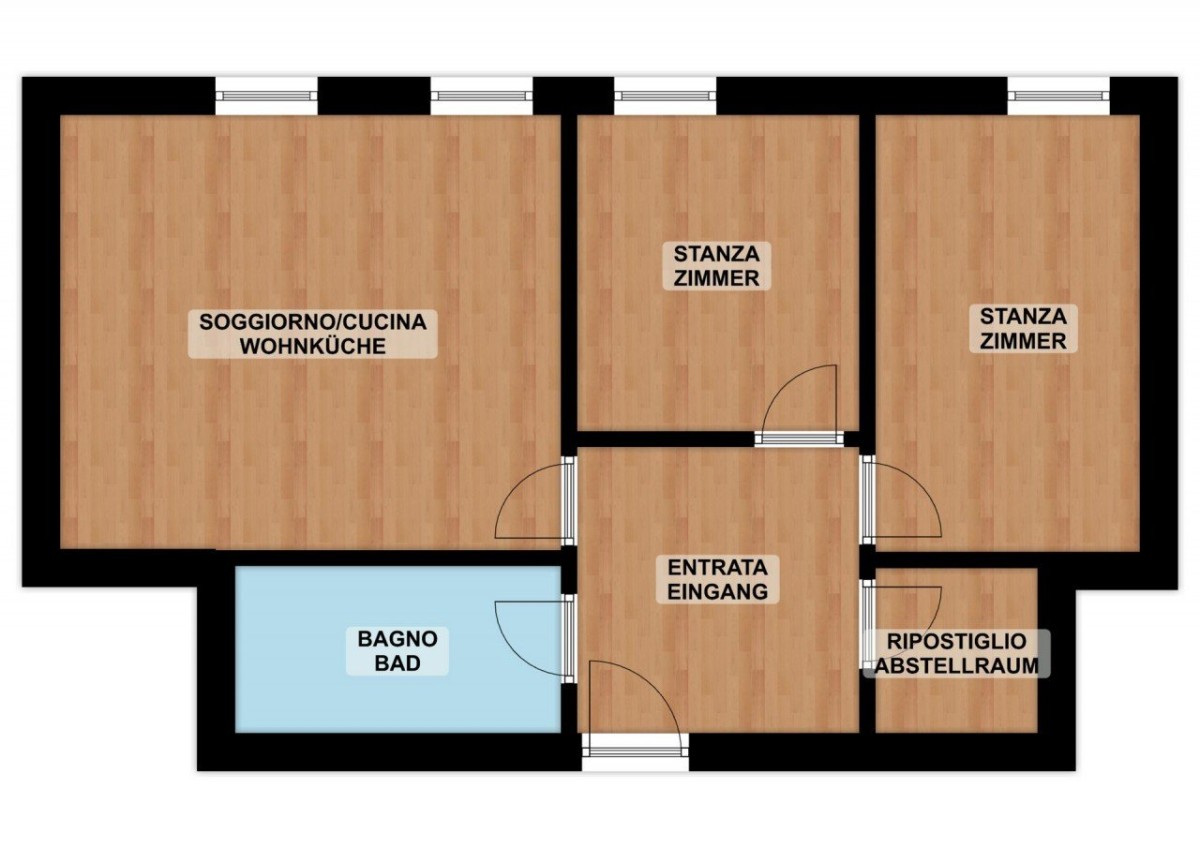Geräumige Drei-Zimmer-Wohnung im Zentrum von Meran