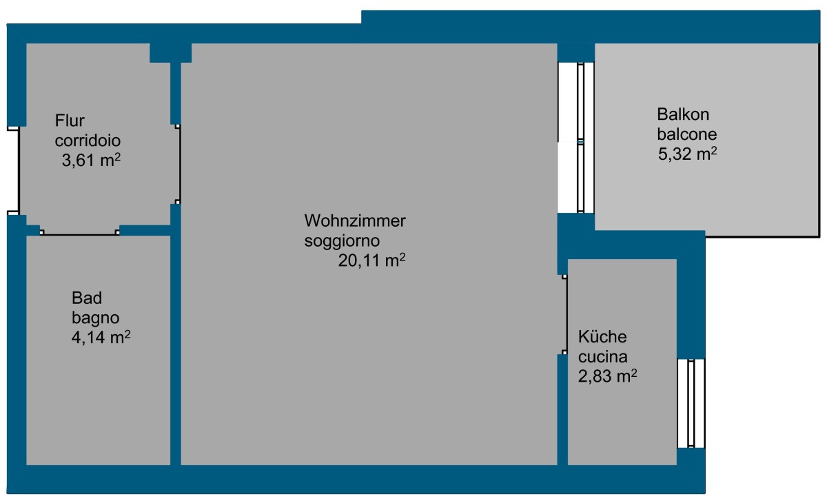 Meran - Helle 1-Zimmer Wohnung mit großem Dachraum im Winkelweg!