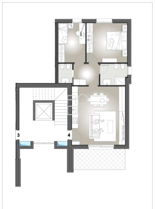 Exklusive 3-Zimmer-Wohnung im ersten Obergeschoss