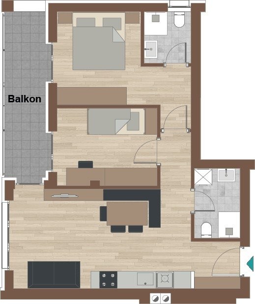 A6 - Dreizimmerwohnung mit Balkon