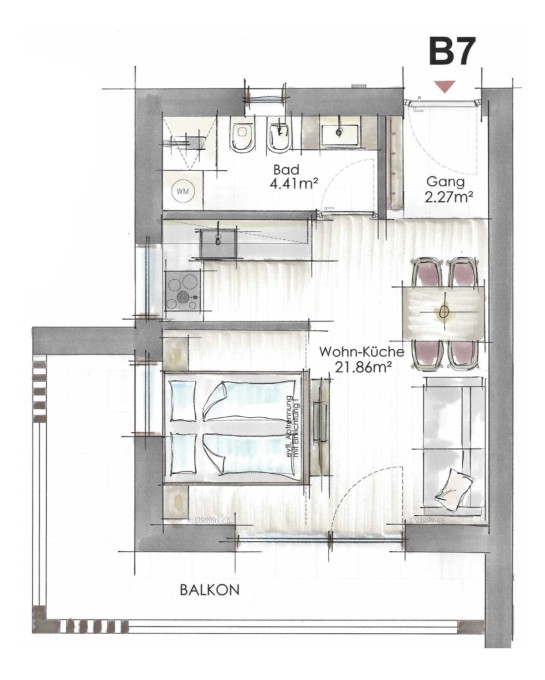 B7 - Appartamento da investimento con balcone