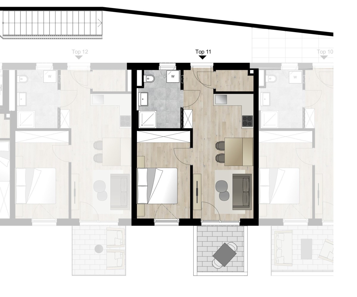 A11 - Zweizimmerwohnung im Dachgeschoss