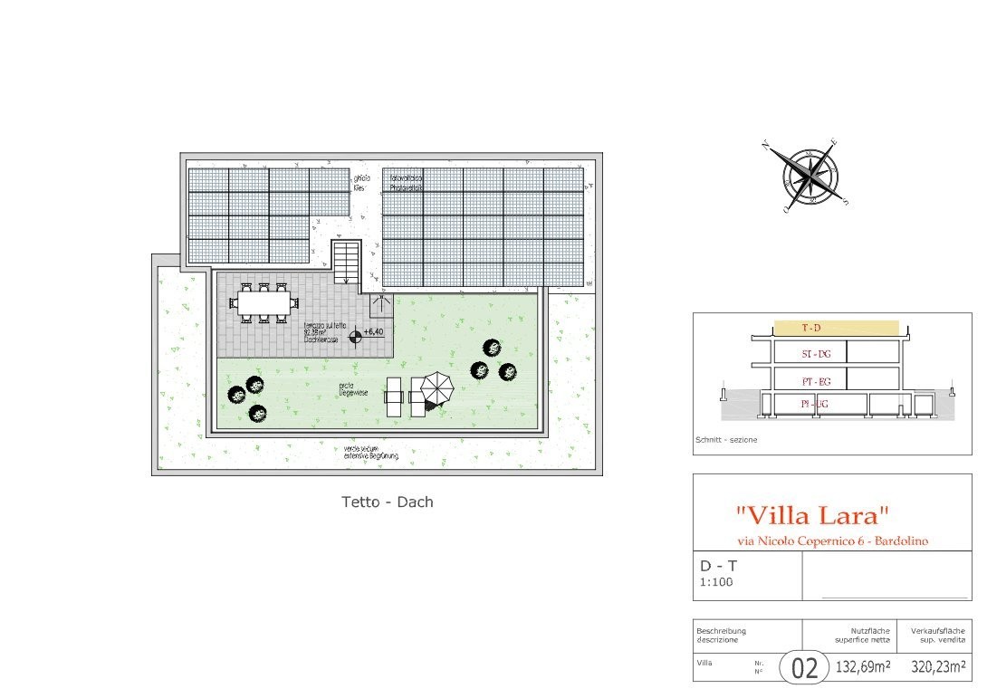 Villa Lara - Vierzimmer-Penthouse mit Seeblick und Dachterrasse