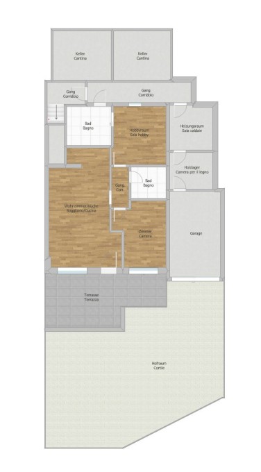 Neu sanierte, nicht konventionierte 2-Zimmer-Wohnung im Zentrum von Jenesien zu verkaufen