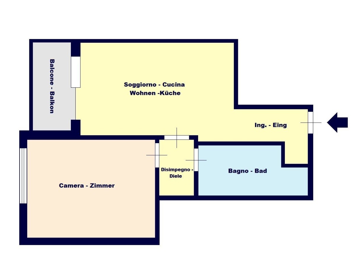 Neugebaute Zweizimmerwohnung mit Garage und Keller