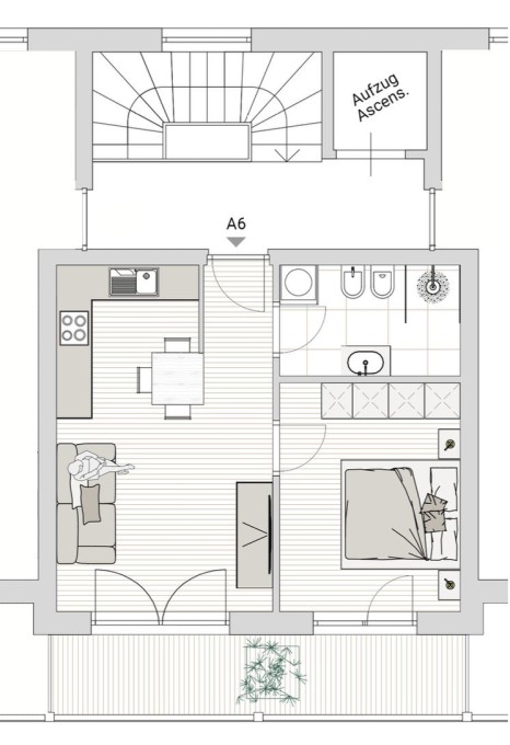 A6 - Zweizimmerwohnung mit Balkon