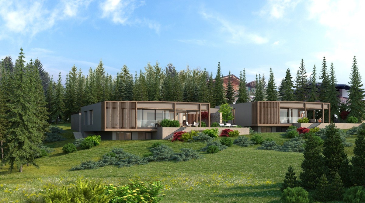 Alpine Design-Villa mit einem großen Garten