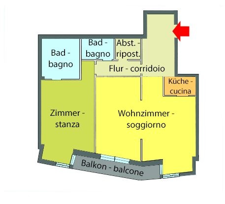 Ampio bilocale nel centro di Bolzano
